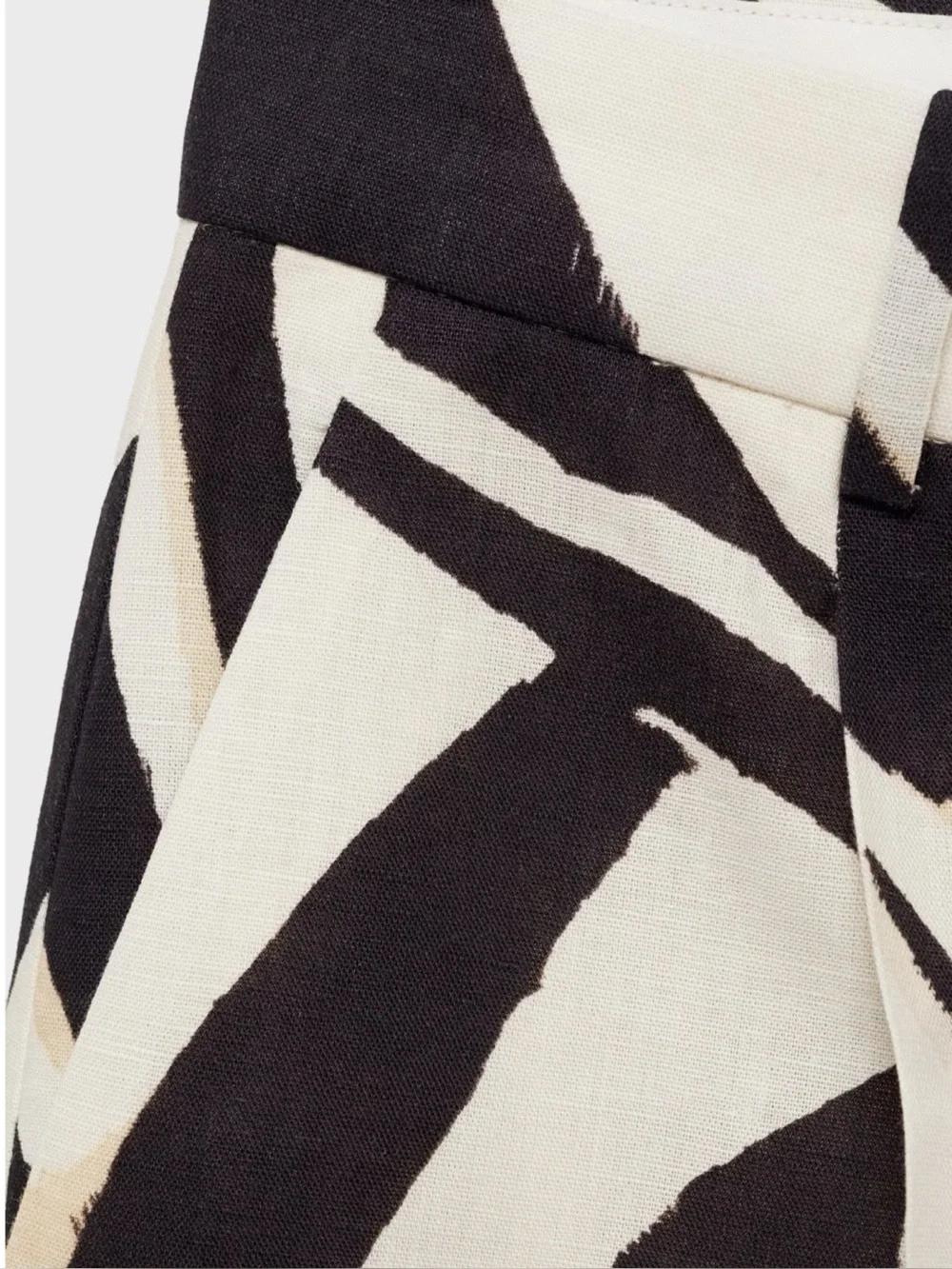🔸NWT🔸Mango Linen Wide Leg Zebra Print pants